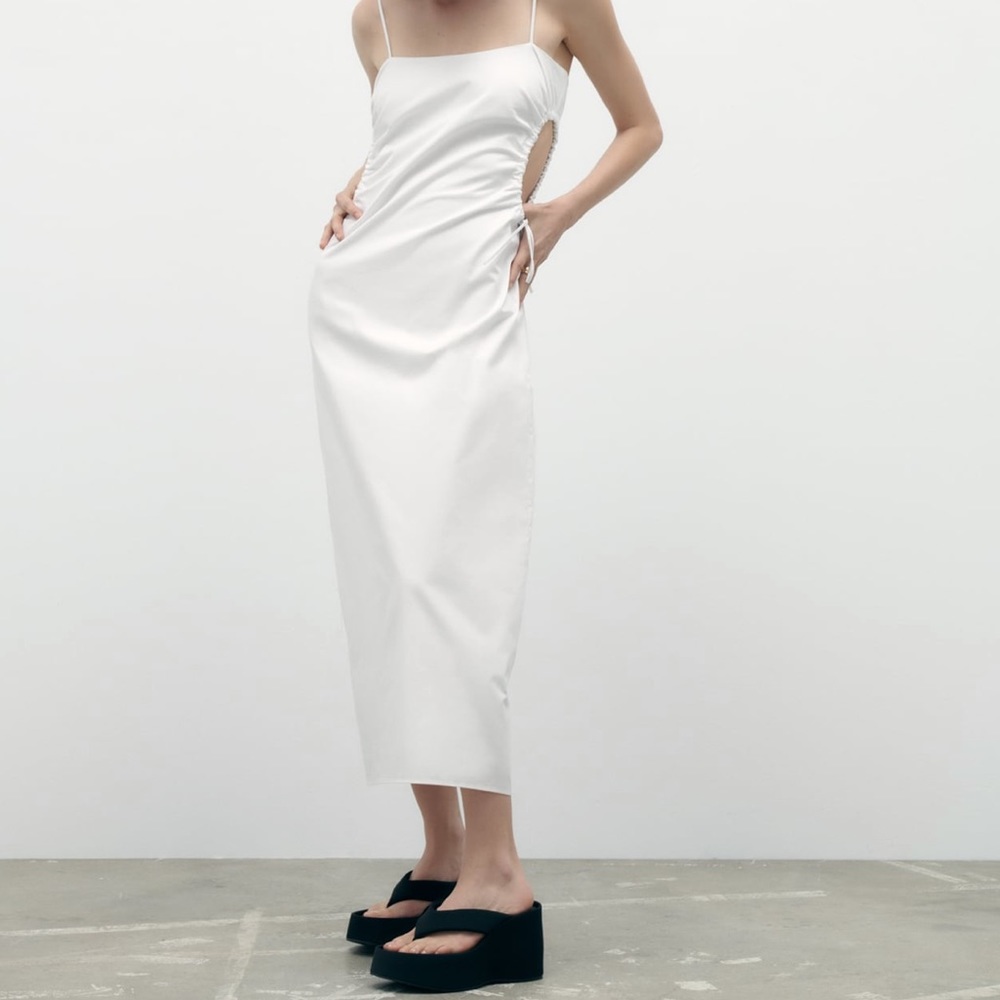 Zara White Cut Out Dress